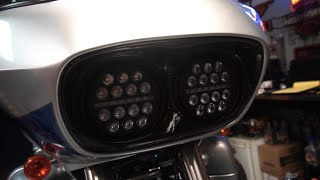 HarleyDavidson Road Glide Original Garage Moto XSeries LED Headlight Install [upl. by Odravde]