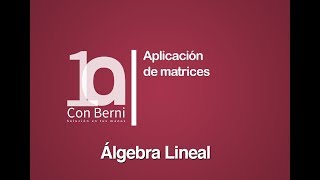 Aplicación de matrices  Ejemplo 1 [upl. by Felder329]