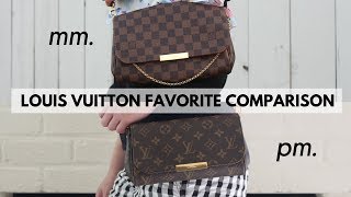 LOUIS VUITTON FAVORITE MM VS PM COMPARISON [upl. by Durgy]