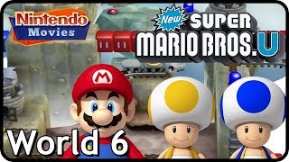 New Super Mario Bros U World 6 RockCandy Mines All Star Coins 100 Multiplayer Walkthrough [upl. by Arimak]