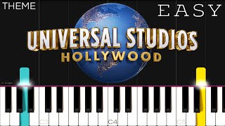 Universal Studios Theme  EASY Piano Tutorial [upl. by Ralyks]