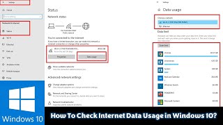 How to Check Internet Data Usage in Windows 10 Tutorial [upl. by Llecrad202]