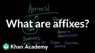 What are affixes  Reading  Khan Academy [upl. by Annoif236]