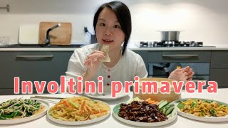 INVOLTINI di primavera preparare e mangiare la versione cinese ORIGINALE 吃春饼 [upl. by Salkcin]