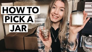 CANDLE MAKING FOR BEGINNERS Pt 1  How To Pick The Right Jar For Your Candles [upl. by Ykcir888]