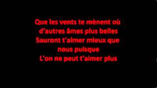 Puisque tu pars Jean Jacques Goldman paroles lyrics YouTube Low [upl. by Odlareg]