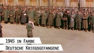 Deutsche Kriegsgefangene 1945 in Farbe [upl. by Legna]