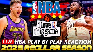 🔴LAKERS vs PELICANS │ 2025 NBA Basketball Game PlayByPlay Reaction amp Scoreboard [upl. by Wolram]