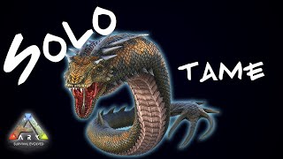 Ark How to Solo Tame Basilisk  and how to get eggs [upl. by Krute]