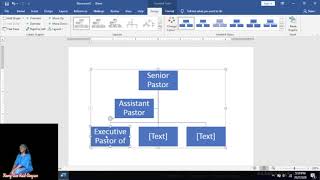 Organization Chart  How to create an organization chart in Microsoft Word using SmartArt [upl. by Kiel734]