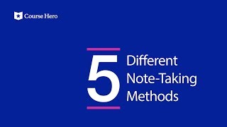 5 Different NoteTaking Methods [upl. by Terri200]