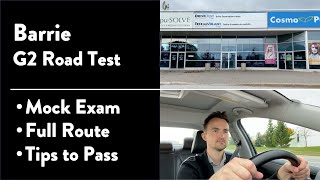 Barrie G2 Road Test  Full Route amp Tips on How to Pass Your Driving Test [upl. by Amikat395]