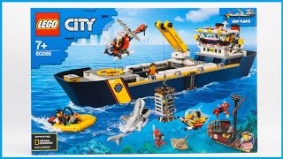 LEGO City 60266 Ocean Exploration Ship Speed Build Review [upl. by Niel]