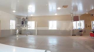 TimeLapse Installation Using Trusscore WallampCeilingBoards and Trusscore SlatWall [upl. by Medardas227]