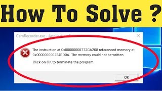 How To Fix The Instruction at 0×00000000772CA208 The Memory Could Not Be Written Error in Windows [upl. by Lyris991]