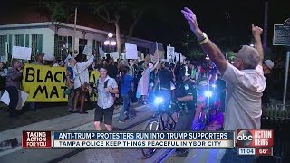 AntiTrump protesters accidentally march into Marine Corps pub crawl and things escalated quickly [upl. by Richards967]