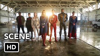 DCTV Crisis on Infinite Earths Crossover quotJustice Leaguequot Scene HD Hall of Justice [upl. by Mendoza699]