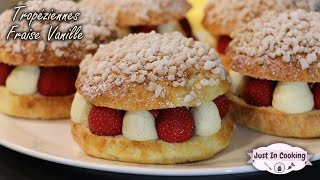 Recette des Petites Tropéziennes Fraise Vanille [upl. by Wheaton]