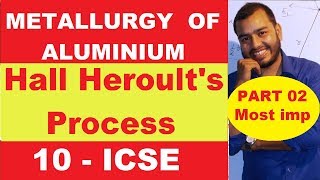 Metallurgy Of ALuminium  10 ICSE Metallurgy  Hall Heroult Process  Most Important in Metallurgy [upl. by Romain]