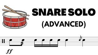 Snare solo advanced  sight reading practice [upl. by Shanleigh561]