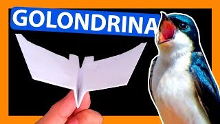 Como hacer un AVION DE PAPEL GOLONDRINA fácil y que vuele mucho [upl. by Aicekat]