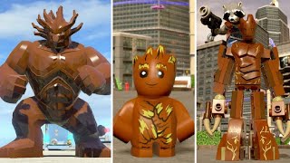 Evolution of Groot in LEGO Marvel Videogames [upl. by Ppilihp]