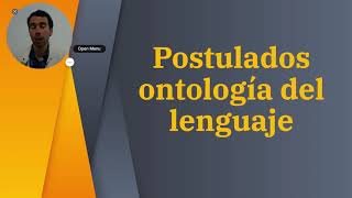 Postulados ontología del lenguaje [upl. by Wojcik]