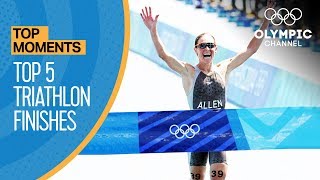 The Most Incredible Triathlon Finishes at the Olympic Games  Top Moments [upl. by Airbmat]