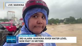 Storycon  Marikina River reaches 3rd alarm [upl. by Bel339]