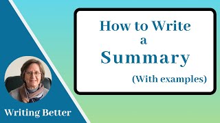 How to Summarize with examples [upl. by Yelats]