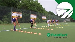 Touches amp Checks │ Cone Drill │ Field Hockey Training with Amy Cohen [upl. by Aserehs]