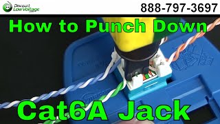 How to Punch Down a RJ45 Cat6A Keystone Jack [upl. by Canute]