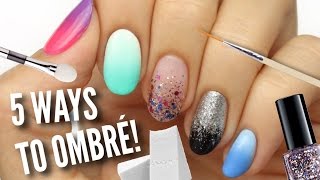 5 Ways To Get Ombre  Gradient Nails [upl. by Elmina282]