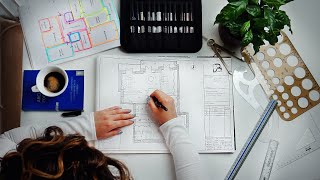 How to draw floor plans by hand [upl. by Nappy693]