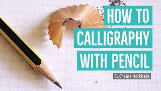 How to calligraphy with pencil  Beginner Calligraphy Tutorial [upl. by Torin181]