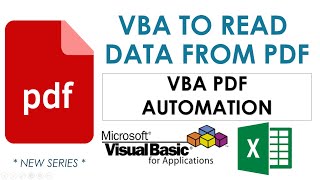 VBA to read contents from PDF File  VBA PDF Automation3 [upl. by Ronnholm211]