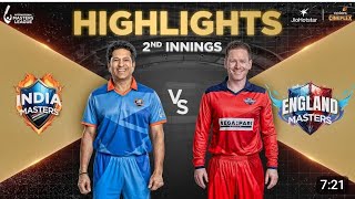 India Vs Eng  1st Inning  Full Highlight Sachin Tendulkar  International Masters League [upl. by Leahcam872]