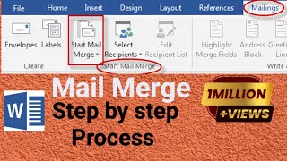 Mail Merge in MS Wordstep by step processhow to create Mail Marge document in ms word [upl. by Tamera]