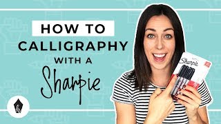 Beginners Guide To Doing Calligraphy With A Sharpie [upl. by Winthorpe]