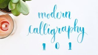 Modern Calligraphy  Easy Tutorial [upl. by Bates]