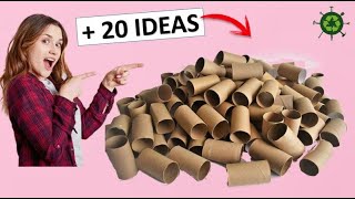 DE 20 MANUALIDADES GENIALES CON ROLLOS DE PAPEL HIGIÉNICO RECICLAJE [upl. by Folger]