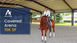 Covered Horse Riding Arena  Pre fabricated Steel Building Kits  75x200x18 [upl. by Coe]