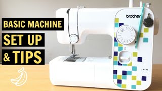 Brother LS14S Sewing Machine Review  How to thread and wind the bobbin up  Beginner Sewing Tips [upl. by Garrison]