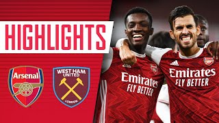 HIGHLIGHTS  Arsenal vs West Ham 21  Lacazette Antonio Nketiah [upl. by Barbara-Anne]