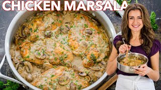 Creamy Chicken Marsala Recipe  30 Minute Dinner [upl. by Tomaso]