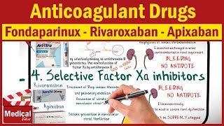 Pharmacology CVS 24 Anticoagulant Drugs Part 4 Factor Xa inhibitor Fondaparinux  Rivaroxaban [upl. by Ettenwahs405]