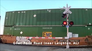 Railroad Crossings of the NS Memphis District East End Part 1 Sheffield AL to Decatur AL [upl. by Kuhn895]