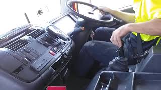 Truck driving Mercedes atego manual changing gears [upl. by Ahsenwahs]