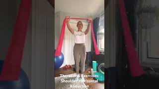 Theraband Exercises Shoulder Horizontal Abduction [upl. by Hinda]