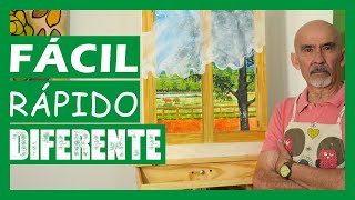 Pintar Paisajes Con Acrílico Paso A Paso  IDEAS EN ACRÍLICO [upl. by Wylie]